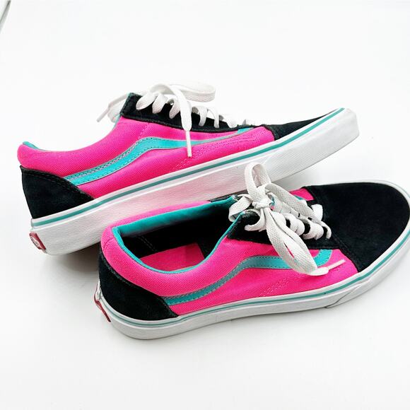 Vans Old Skool (Brite) Black/Neon Pink Women' s 10 Mens 8.5  Skater Y2K - Picture 6 of 11